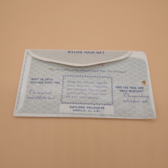 Vintage Gayla Nylon Hair Net French Style - Medium Brown Regular Size No.622 NIP - Picture 2 of 3